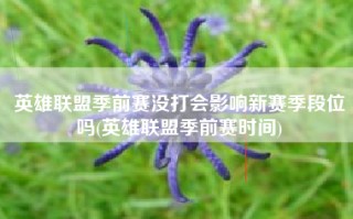 英雄联盟季前赛没打会影响新赛季段位吗(英雄联盟季前赛时间)