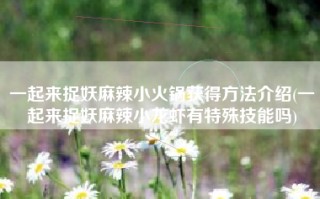 一起来捉妖麻辣小火锅获得方法介绍(一起来捉妖麻辣小龙虾有特殊技能吗)
