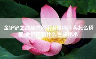 金铲铲之战秘术射手韦鲁斯阵容怎么搭配(金铲铲和什么合成秘术)