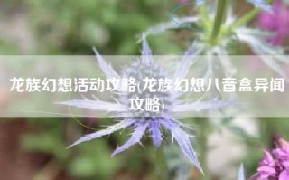 龙族幻想活动攻略(龙族幻想八音盒异闻攻略)