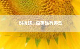 对抗路T1级英雄有哪些