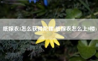 纸嫁衣1怎么获得陀螺(纸嫁衣怎么上9楼)