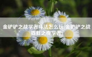 金铲铲之战学者斗法怎么玩(金铲铲之战霓虹之夜学者)