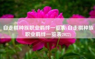 自走棋种族职业羁绊一览表(自走棋种族职业羁绊一览表2022)
