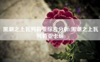 黑潮之上瓦列莉亚综合分析(黑潮之上瓦列莉亚卡组)