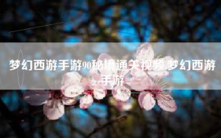 梦幻西游手游90秘境通关视频,梦幻西游手游