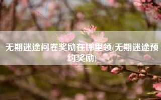 无期迷途问卷奖励在哪里领(无期迷途预约奖励)