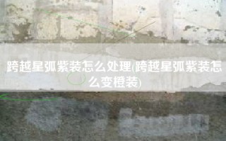 跨越星弧紫装怎么处理(跨越星弧紫装怎么变橙装)