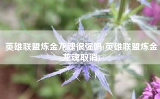 英雄联盟炼金龙魂很强吗(英雄联盟炼金龙魂取消)