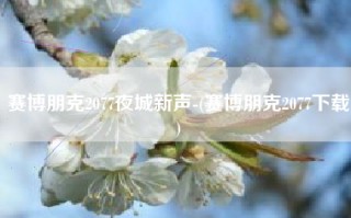 赛博朋克2077夜城新声-(赛博朋克2077下载)