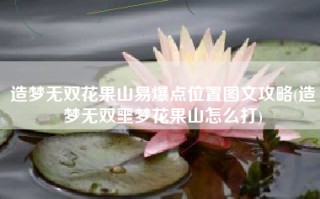 造梦无双花果山易爆点位置图文攻略(造梦无双噩梦花果山怎么打)
