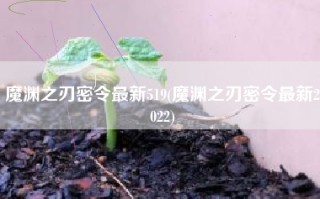 魔渊之刃密令最新519(魔渊之刃密令最新2022)