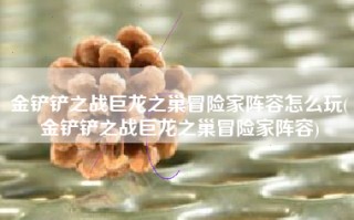 金铲铲之战巨龙之巢冒险家阵容怎么玩(金铲铲之战巨龙之巢冒险家阵容)