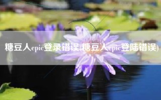 糖豆人epic登录错误(糖豆人epic登陆错误)