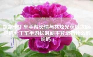 跑跑卡丁车手游长情与共炫光获取攻略(跑跑卡丁车手游长时间不登录有什么影响吗-)