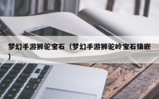 梦幻手游狮驼宝石（梦幻手游狮驼岭宝石镶嵌）