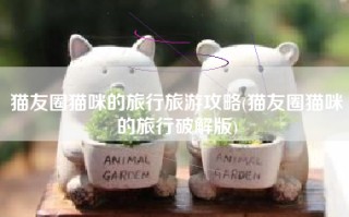 猫友圈猫咪的旅行旅游攻略(猫友圈猫咪的旅行破解版)