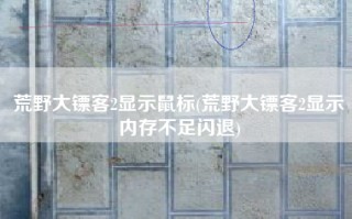 荒野大镖客2显示鼠标(荒野大镖客2显示内存不足闪退)