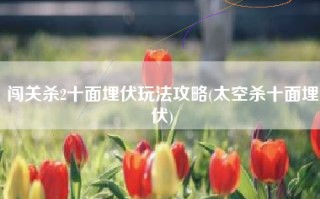 闯关杀2十面埋伏玩法攻略(太空杀十面埋伏)
