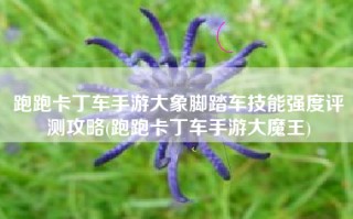 跑跑卡丁车手游大象脚踏车技能强度评测攻略(跑跑卡丁车手游大魔王)