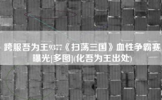 跨服吾为王9377《扫荡三国》血性争霸赛曝光[多图](化吾为王出处)