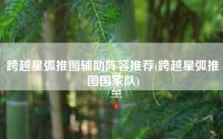 跨越星弧推图辅助阵容推荐(跨越星弧推图国家队)