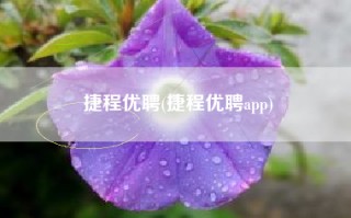 捷程优聘(捷程优聘app)