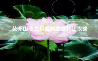 花亦山心之月威慑之瞳打法攻略