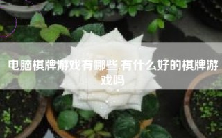 电脑棋牌游戏有哪些,有什么好的棋牌游戏吗