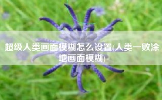 超级人类画面模糊怎么设置(人类一败涂地画面模糊)