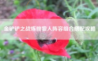 金铲铲之战炼挑狼人阵容组合搭配攻略