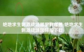 绝地求生刺激战场哪里有年兽(绝地求生刺激战场国际服下载)