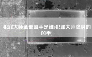 犯罪大师全部凶手是谁(犯罪大师隐身的凶手)