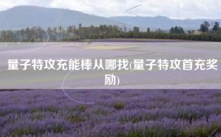 量子特攻充能棒从哪找(量子特攻首充奖励)