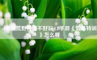 cf手游荒野特训不好玩,CF手游《荒岛特训》怎么样