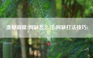 贪婪洞窟2阿缺怎么过(阿缺打法技巧)
