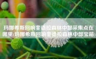 玛娜希斯回响奎德拉森林中部采集点在哪里(玛娜希斯回响奎德拉森林中部宝箱)