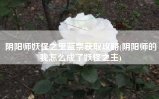阴阳师妖怪之里蓝票获取攻略(阴阳师的我怎么成了妖怪之主)