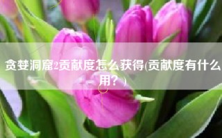 贪婪洞窟2贡献度怎么获得(贡献度有什么用？)