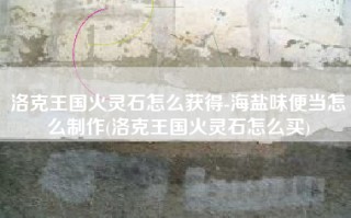 洛克王国火灵石怎么获得-海盐味便当怎么制作(洛克王国火灵石怎么买)