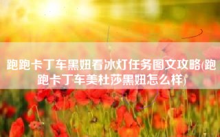 跑跑卡丁车黑妞看冰灯任务图文攻略(跑跑卡丁车美杜莎黑妞怎么样)