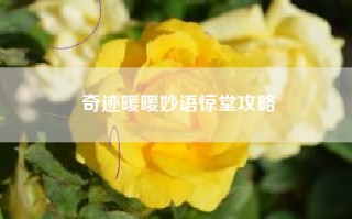 奇迹暖暖妙语惊堂攻略