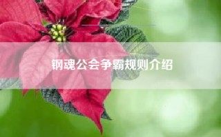 钢魂公会争霸规则介绍