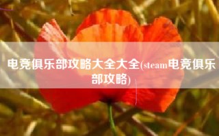 电竞俱乐部攻略大全大全(steam电竞俱乐部攻略)