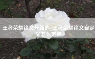 王者荣耀铭文开新的_王者荣耀铭文自定义怎么更换