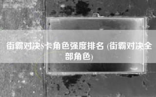 街霸对决S卡角色强度排名 (街霸对决全部角色)