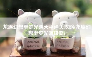 龙族幻想噩梦光明天平通关攻略(龙族幻想噩梦光明攻略)