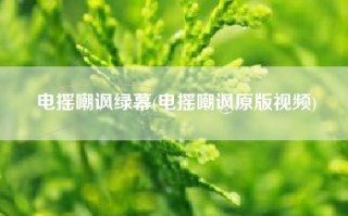 电摇嘲讽绿幕(电摇嘲讽原版视频)