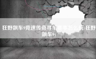狂野飙车9竞速传奇寻车赛事怎么玩(狂野飙车9)