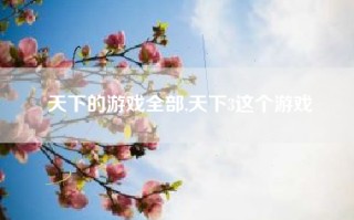 天下的游戏全部,天下3这个游戏